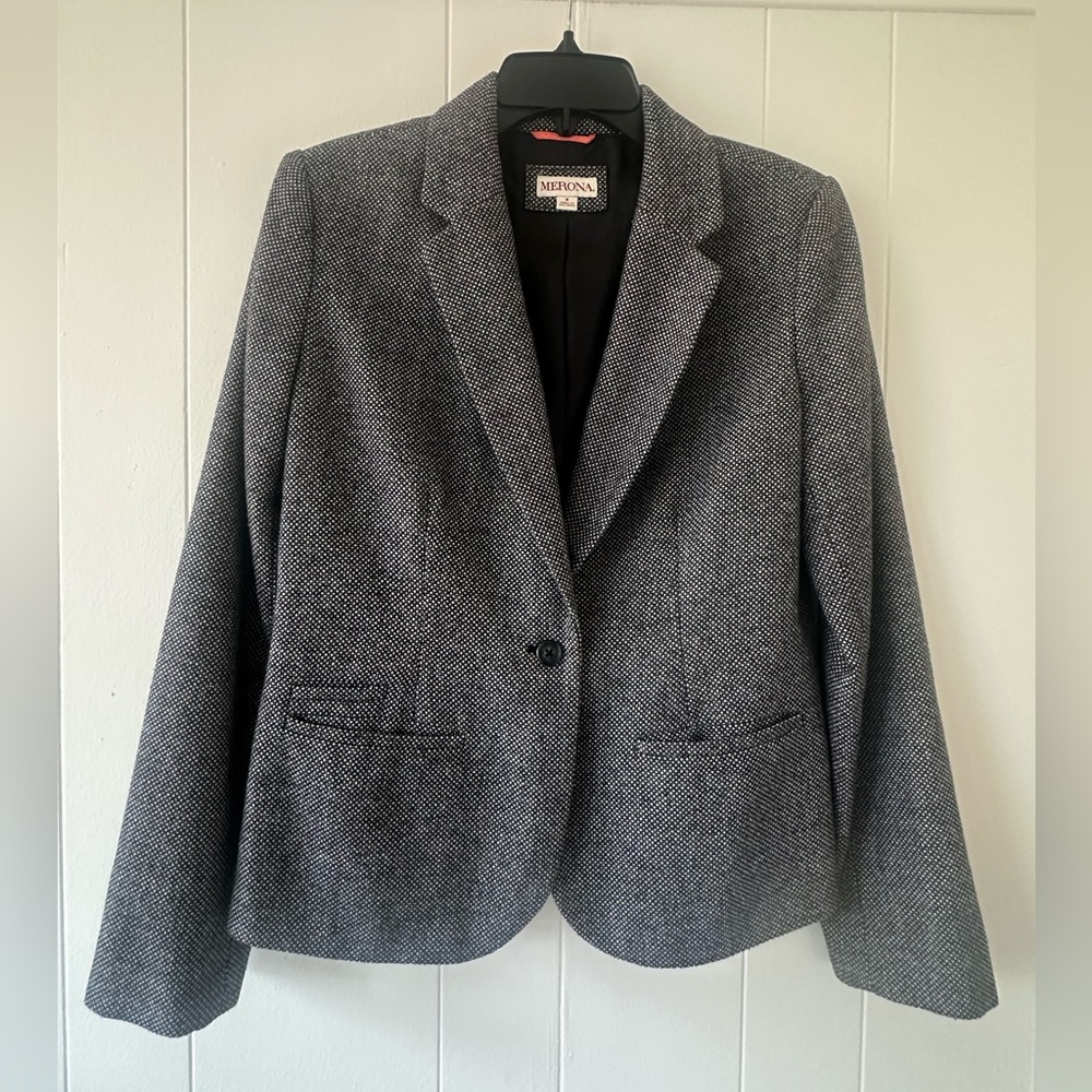 Merona Blazer wool blend size 8 gray
